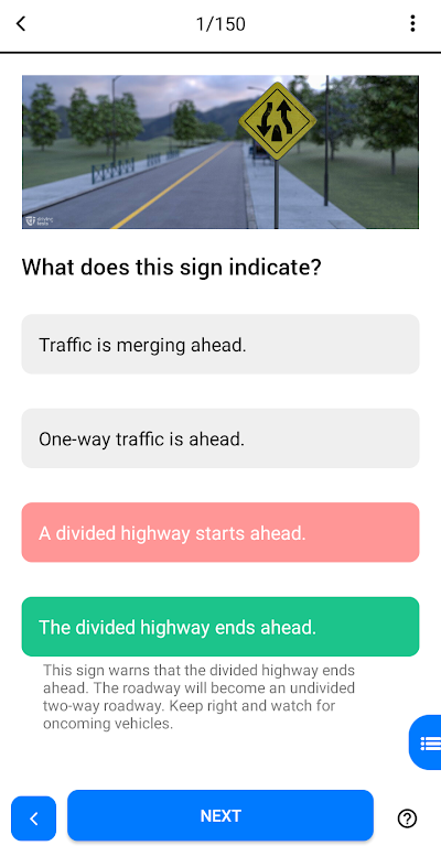 DMV Practice Test ภาพหน้าจอ 3