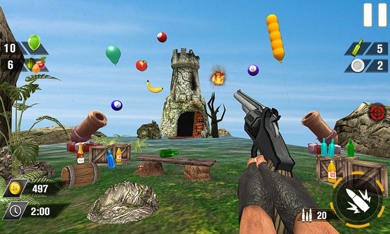 Bottle Gun Shooter Game Mod スクリーンショット 2