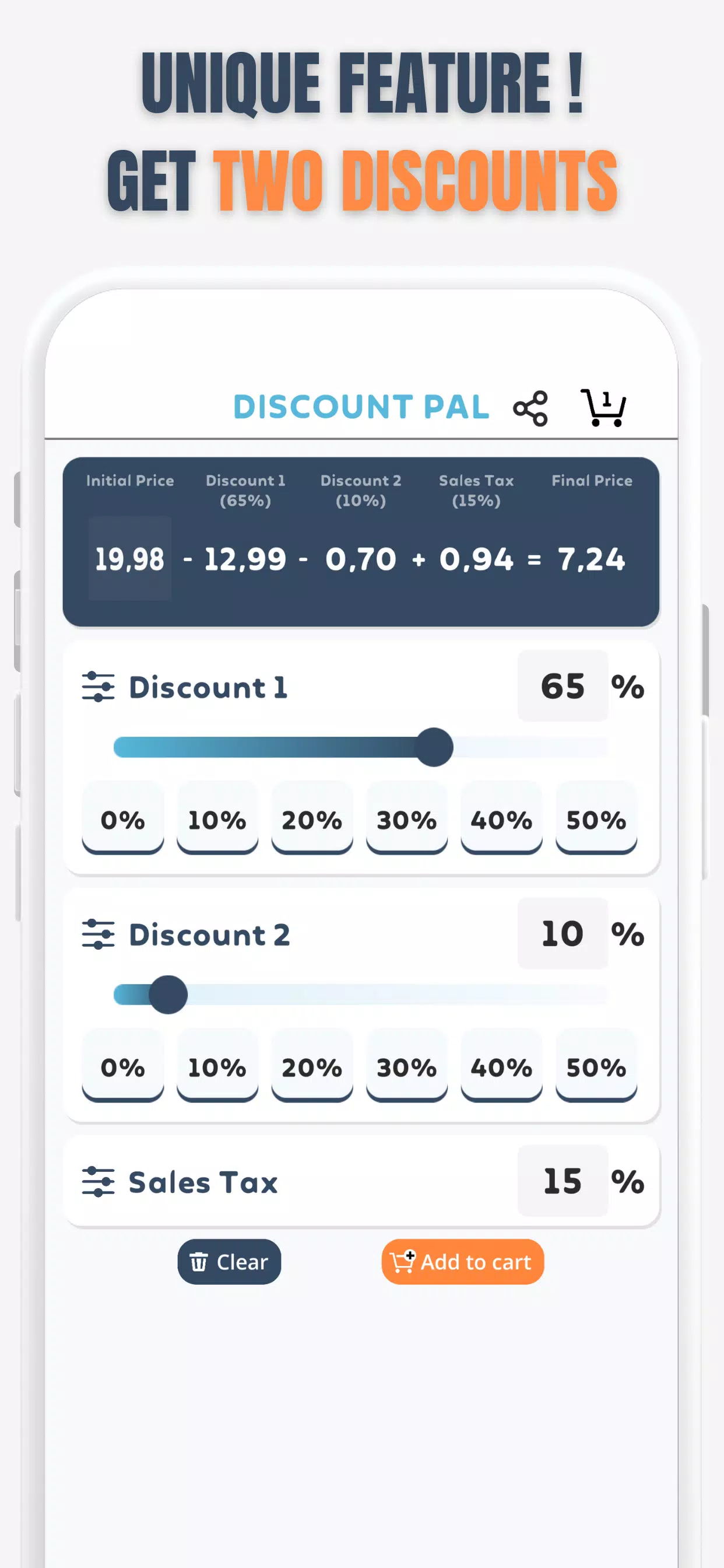 Percent Off Shoping Calculator應用截圖第3張