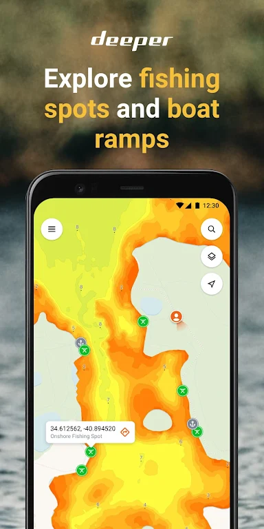 Schermata Fish Deeper - Fishing App 1