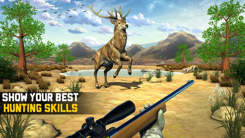 Wild Animal Hunting 3D Offline Ảnh chụp màn hình 2