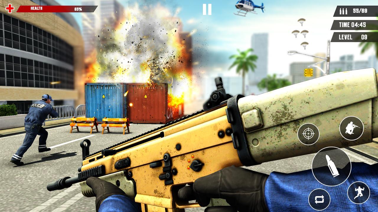 US Police Free Fire - Free Action Game Screenshot 2