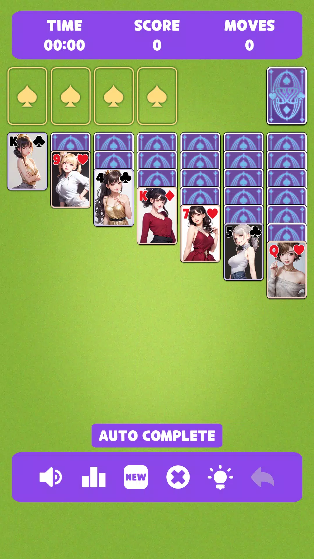 Sexy solitaire girls: ani card Screenshot 2