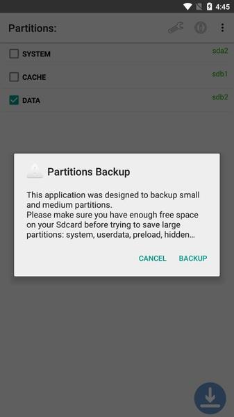 Partitions Backup and Restore应用截图第4张