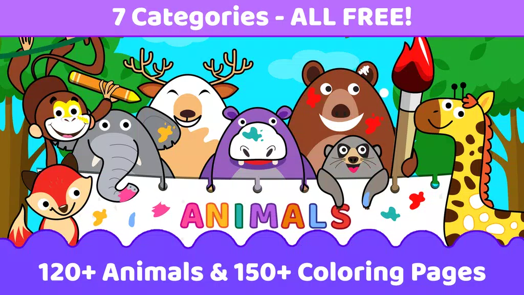 Animals for kids: Color & Draw Screenshot 1