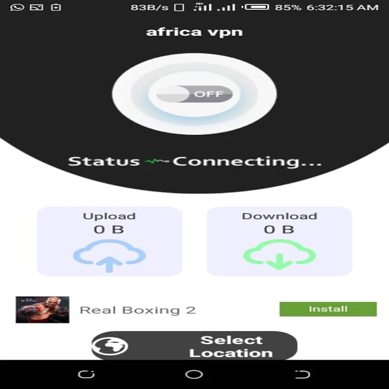 Schermata AFRICA VPN 1