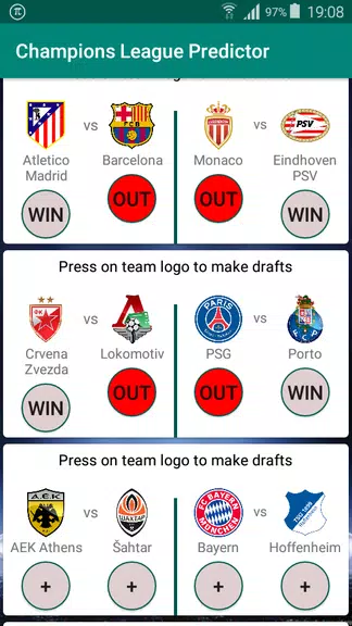Champions Football Predictor ဖန်သားပြင်ဓာတ်ပုံ 2