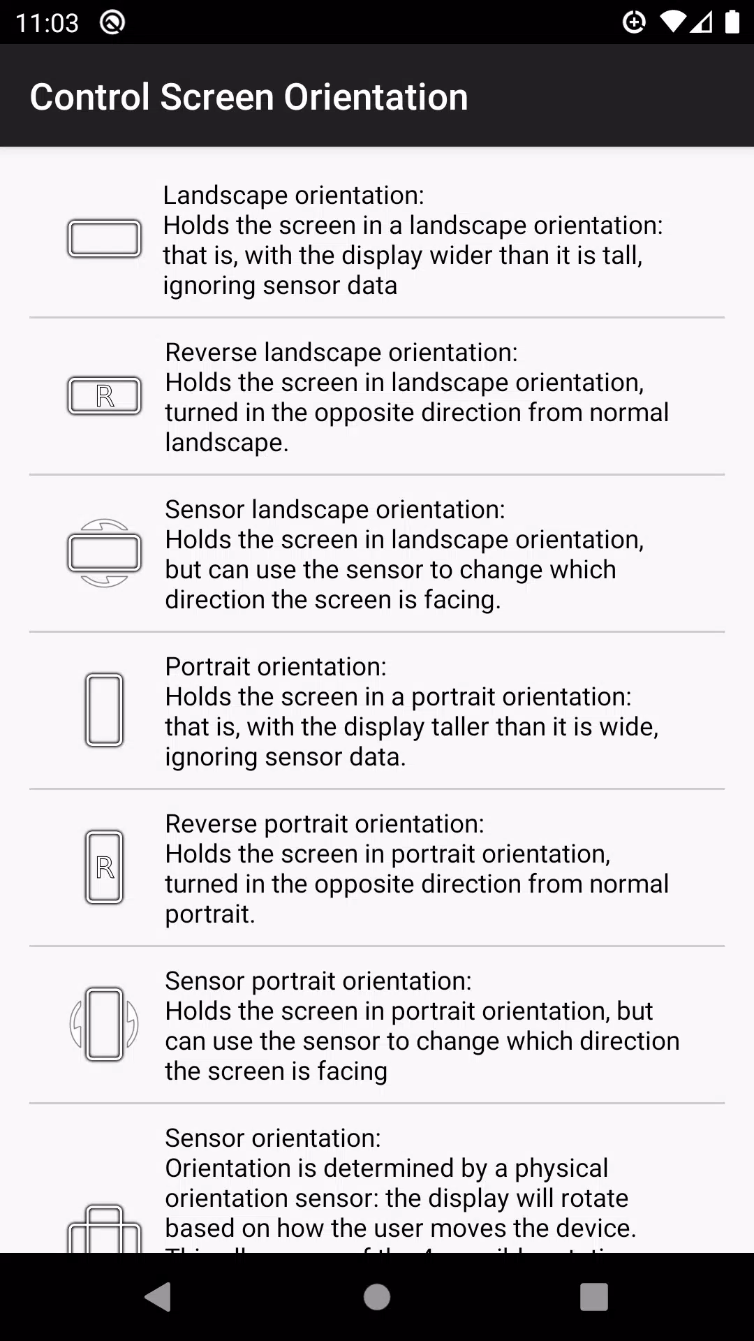control screen rotation Скриншот 2