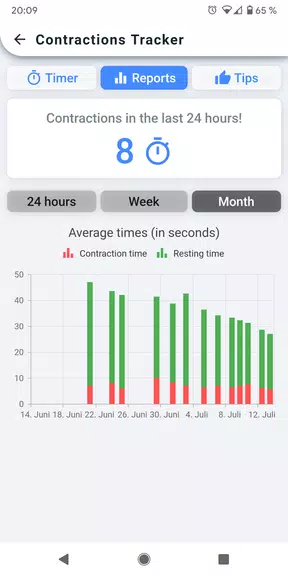 Schermata Contractions Tracker 4