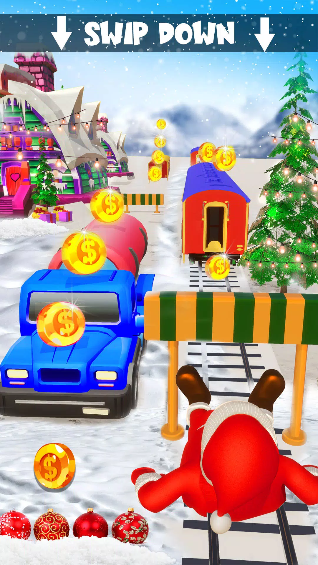 Xmas Santa Surfer Running Game Ekran Görüntüsü 4