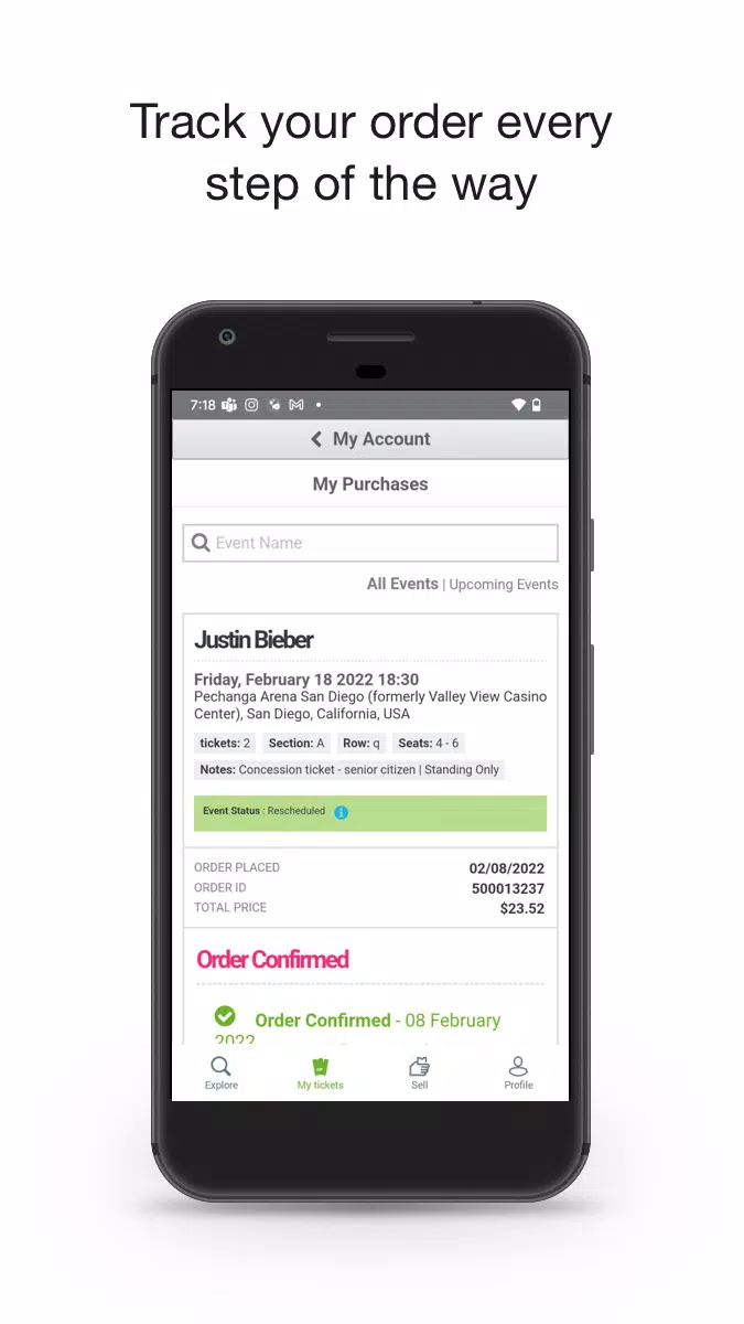 viagogo Tickets ဖန်သားပြင်ဓာတ်ပုံ 4