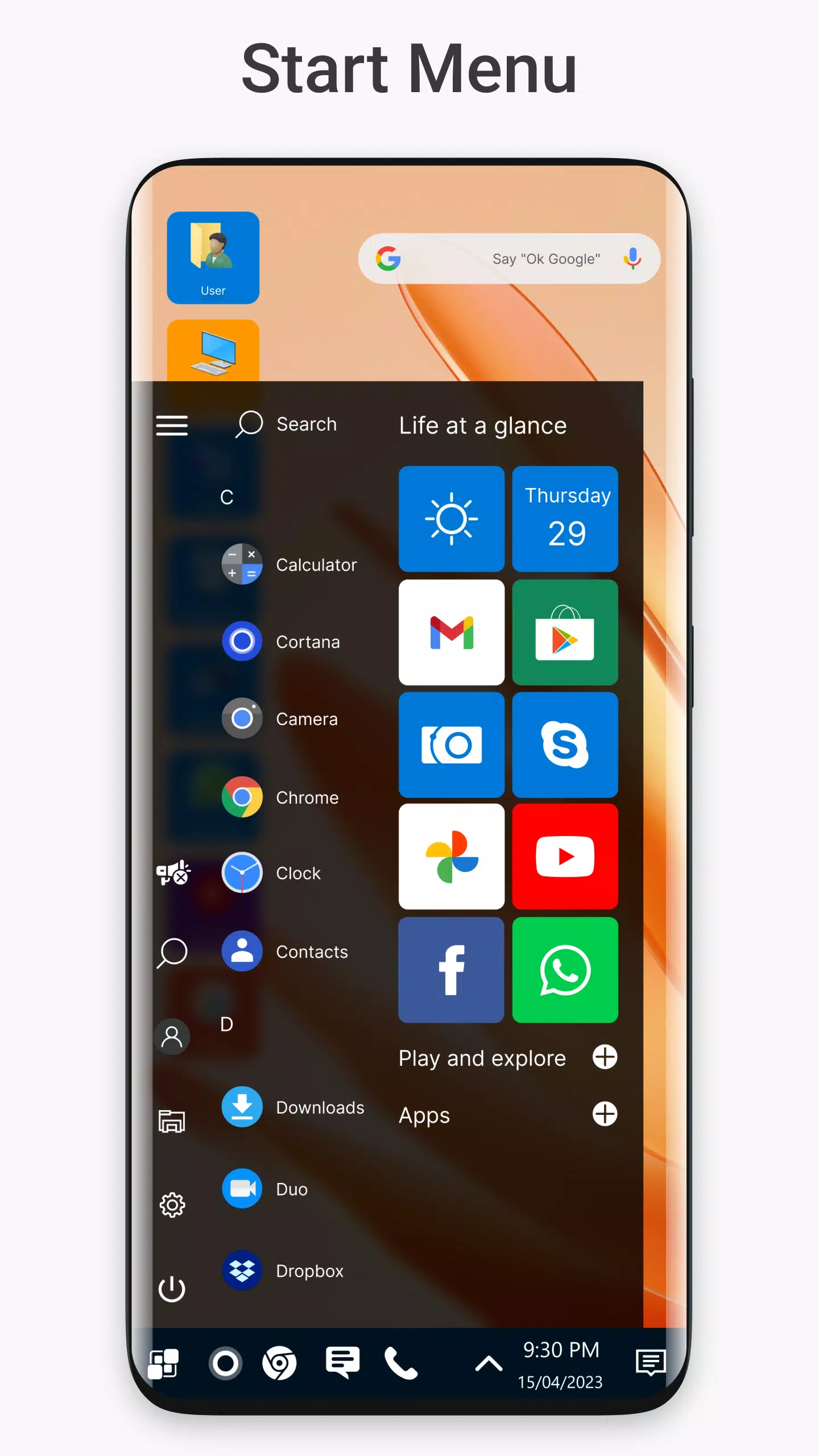 Win 11 Launcher ภาพหน้าจอ 2