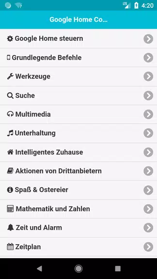 Befehle für Home Schermafbeelding 1