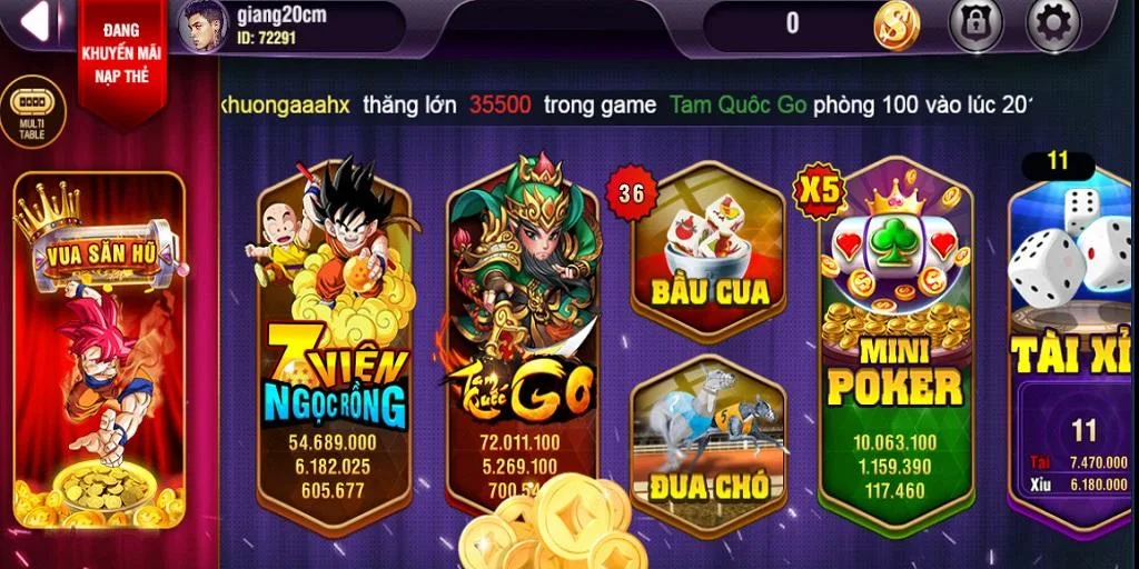 Schermata Bá Vương CLUB 2
