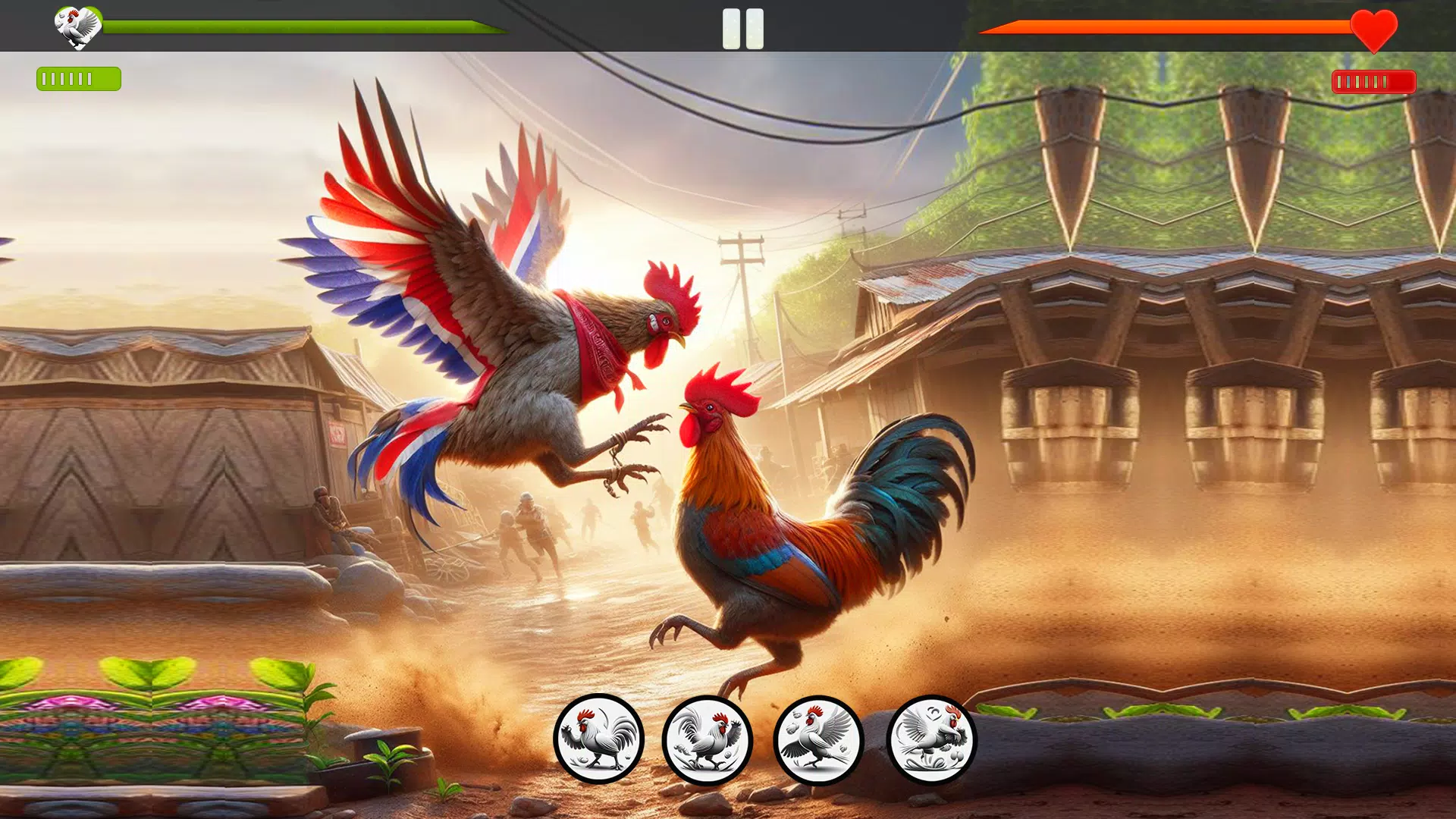 Farm Rooster Fighting Chicks 1 ภาพหน้าจอ 4