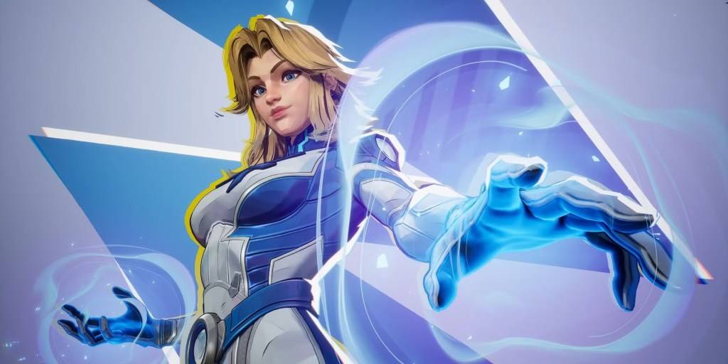 Invisible Woman in her standard skin in Marvel Rivals