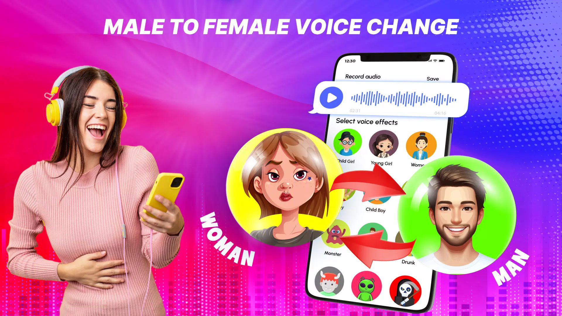 Voice Changer Male to Female Screenshot 3