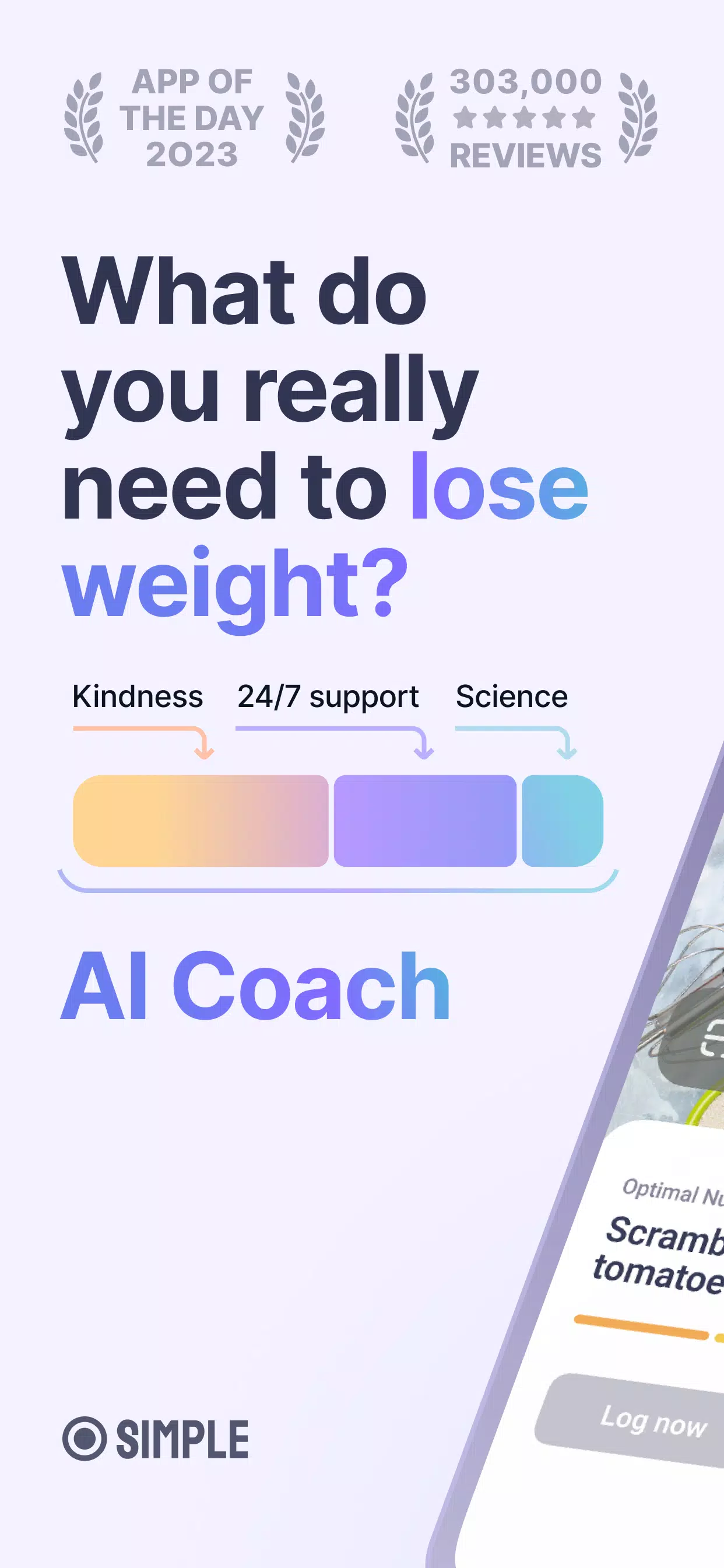 Simple: Weight Loss Coach Screenshot 1