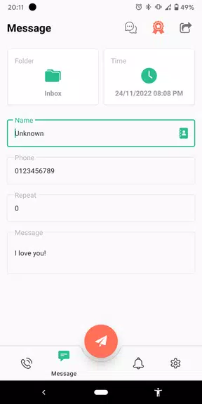 Schermata Fake Call and Sms 2
