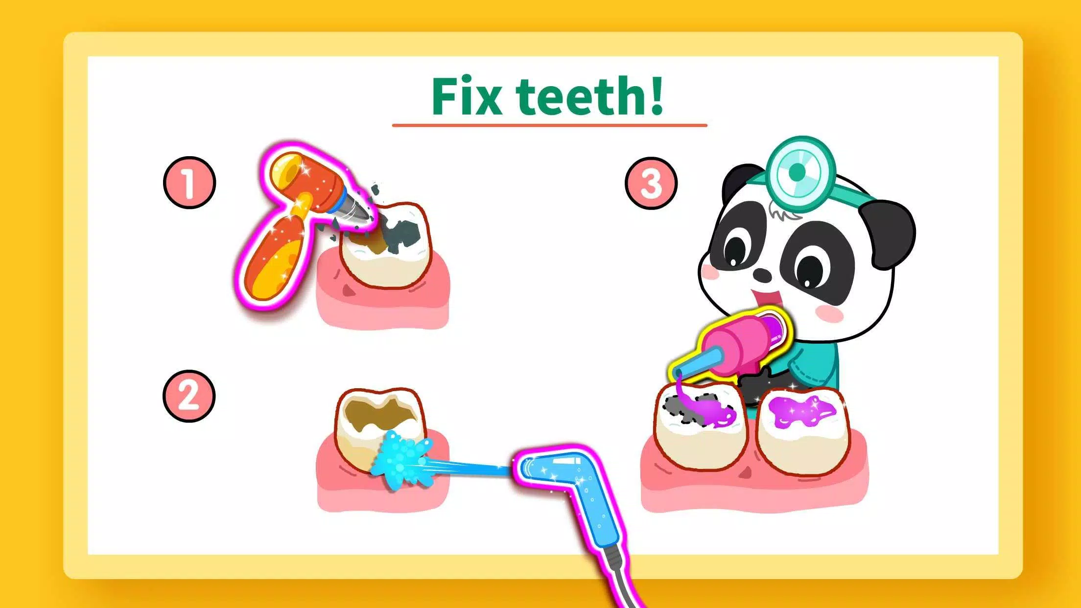 Bebê Panda: cuidado dental Captura de tela 2