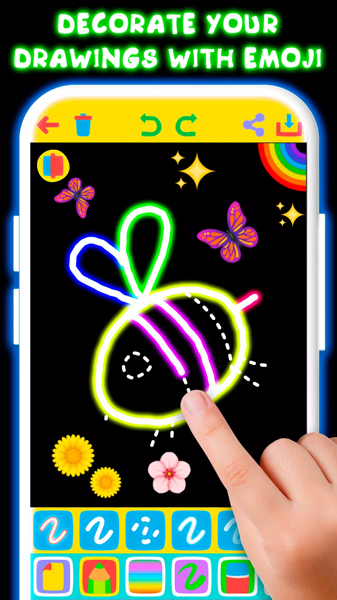 Drawing For Kids - Glow Draw Capture d'écran 3