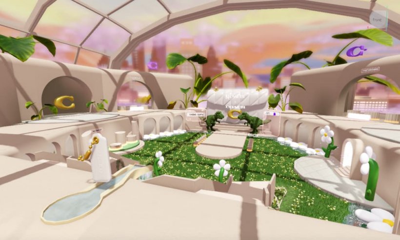 Screenshot der Blumenwelt aus der Mode Klossette