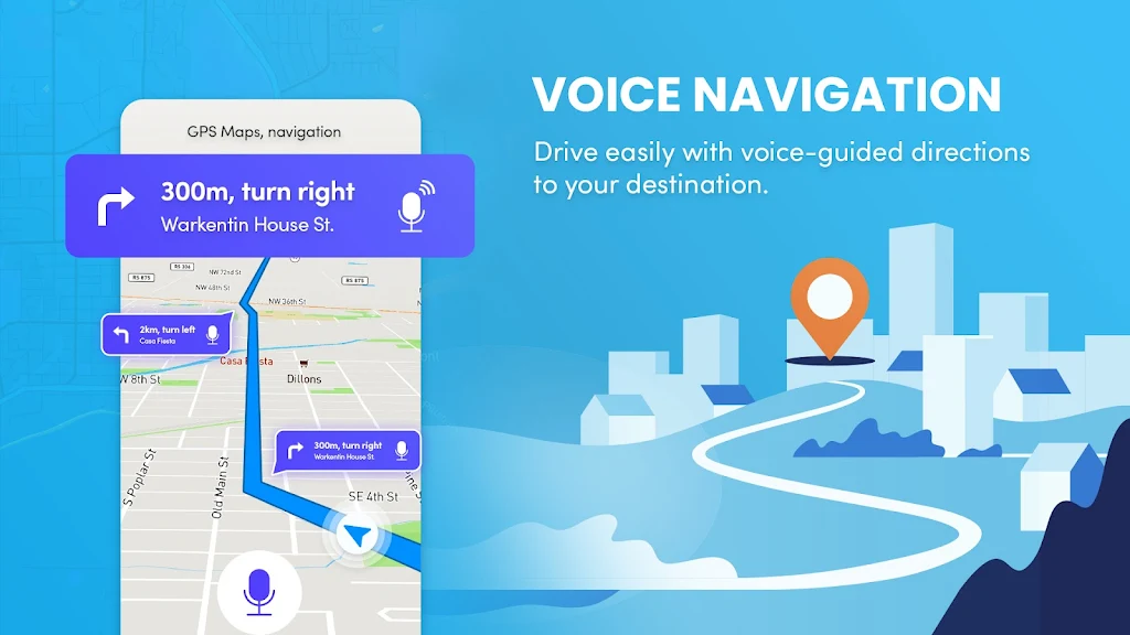 地图、GPS 和行车路线应用截图第2张