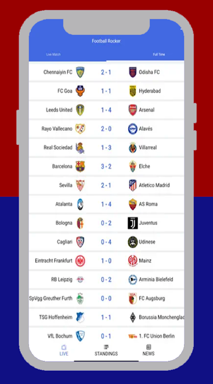 FootyBite app スクリーンショット 1