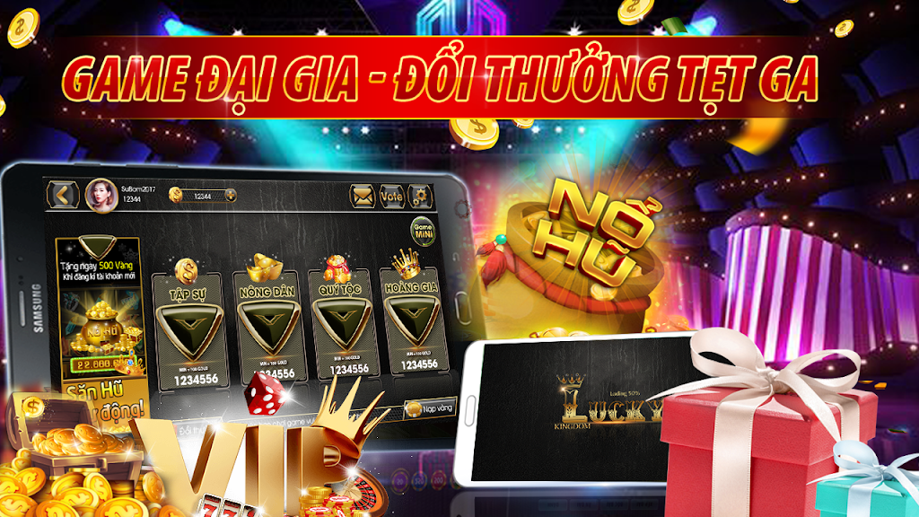 Slot - Vuong quoc lucky, Game Danh Bai Doi Thuong Screenshot 3