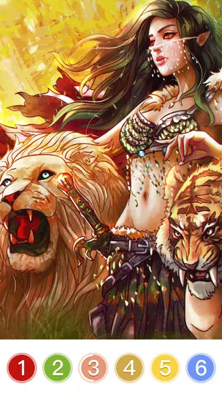 Fantasy Coloring Game, Paint by Number Offline应用截图第4张