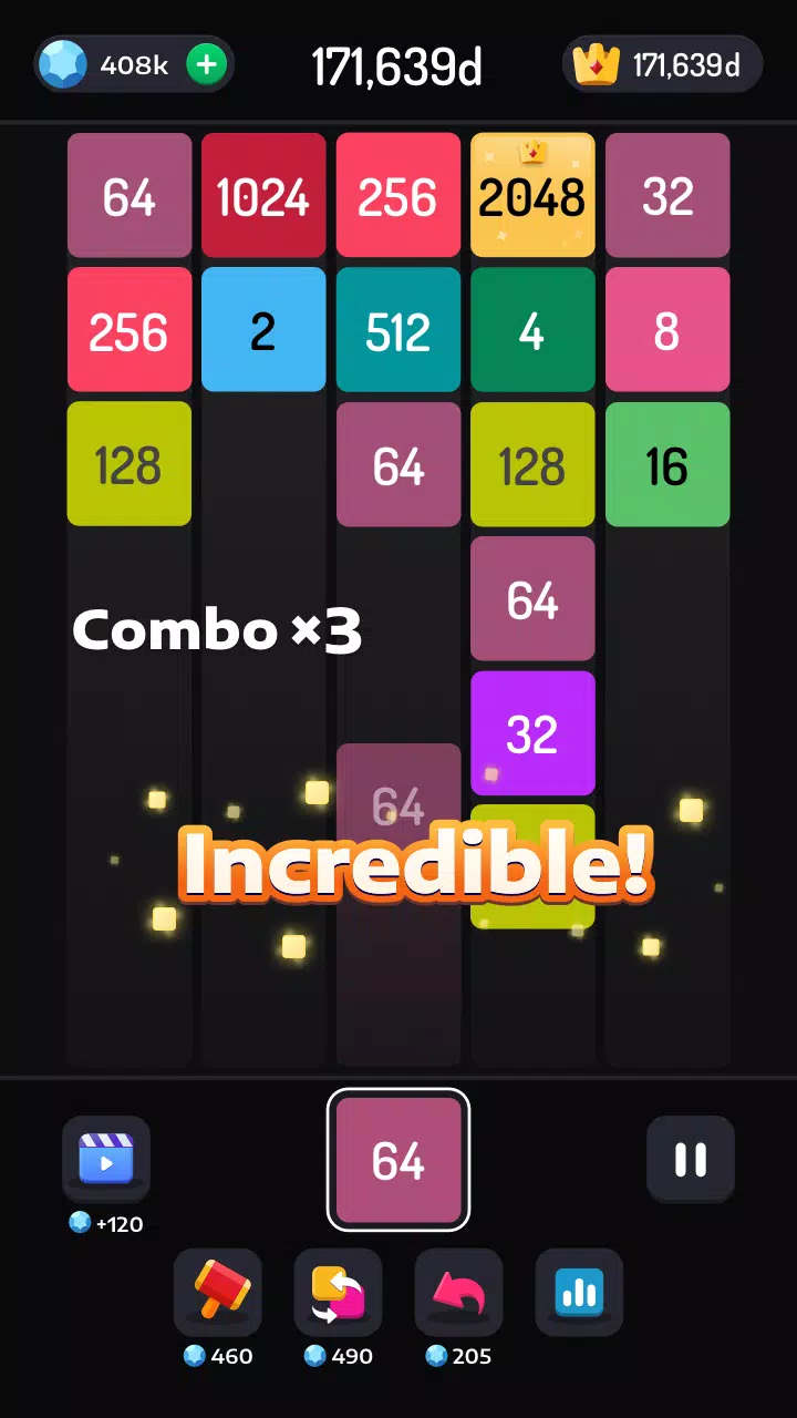 2048 Merge Games - M2 Blocks Screenshot 3
