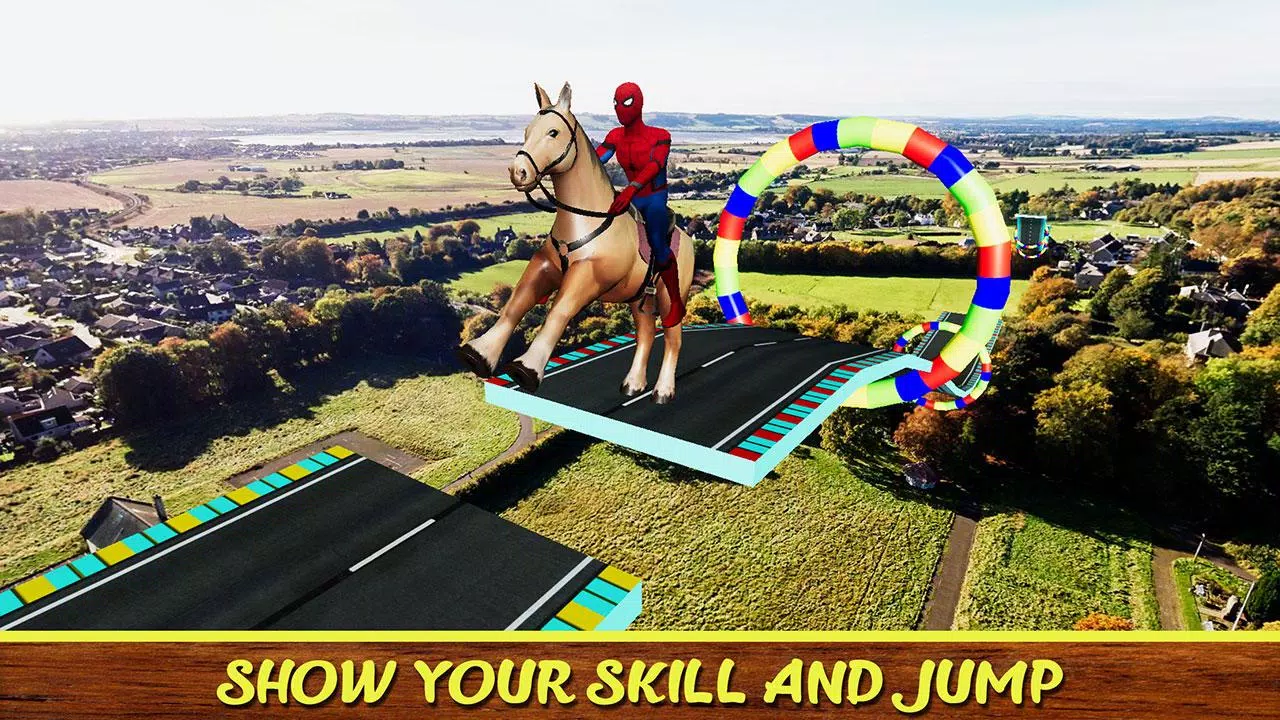 Diligent SuperHeroes Horse Riding 3d Screenshot 1