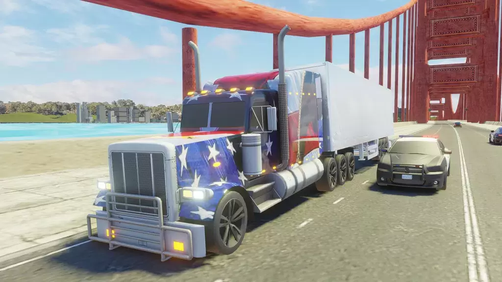 Usa Truck Simulator Car Games স্ক্রিনশট 1