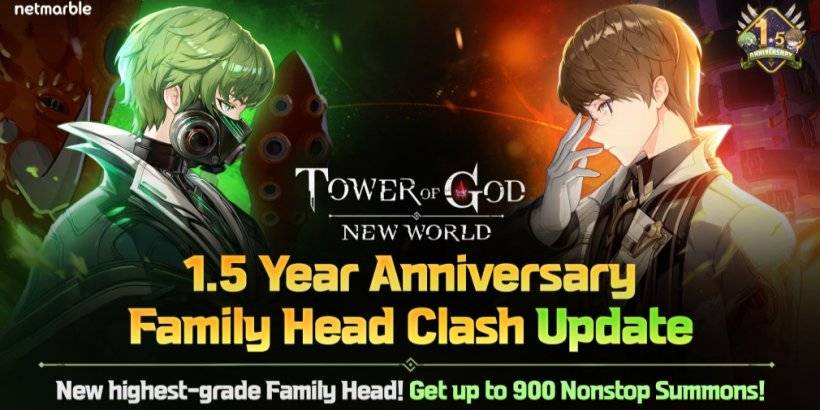 Tower of God: Ang Bagong Mundo ay nagmamarka ng 1.5-taong anibersaryo na may mga bagong kasamahan sa koponan at mga kaganapan