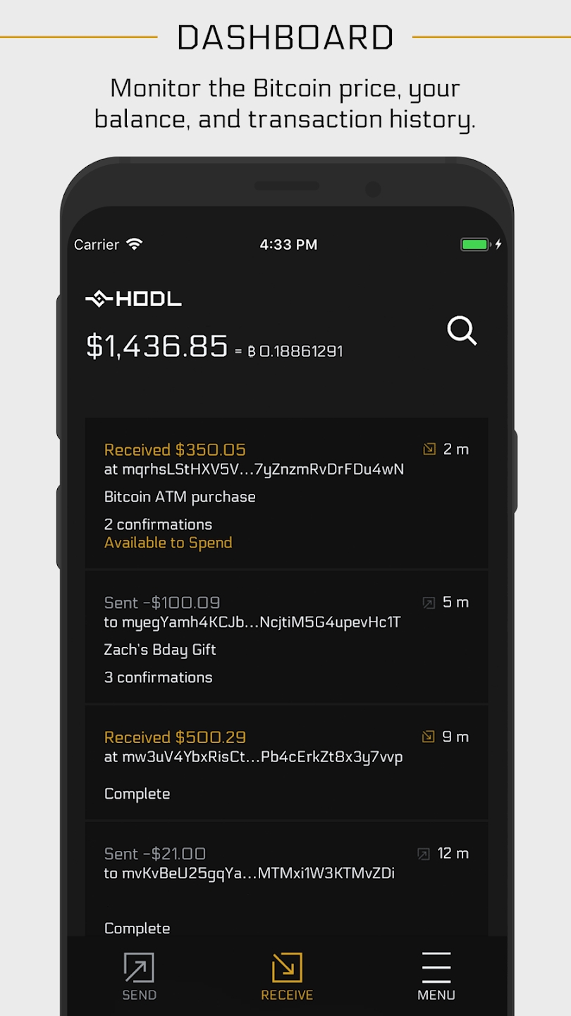 HODL Wallet Zrzut ekranu 3