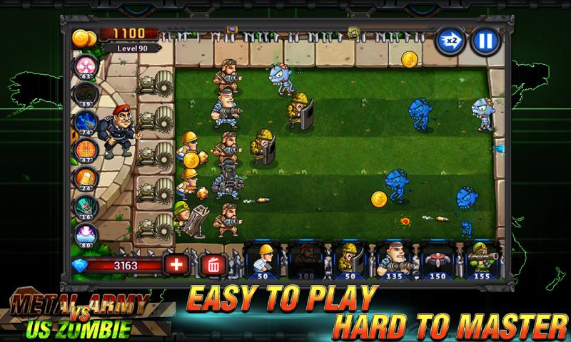 Army vs Zombies :Tower Defense Tangkapan skrin 2