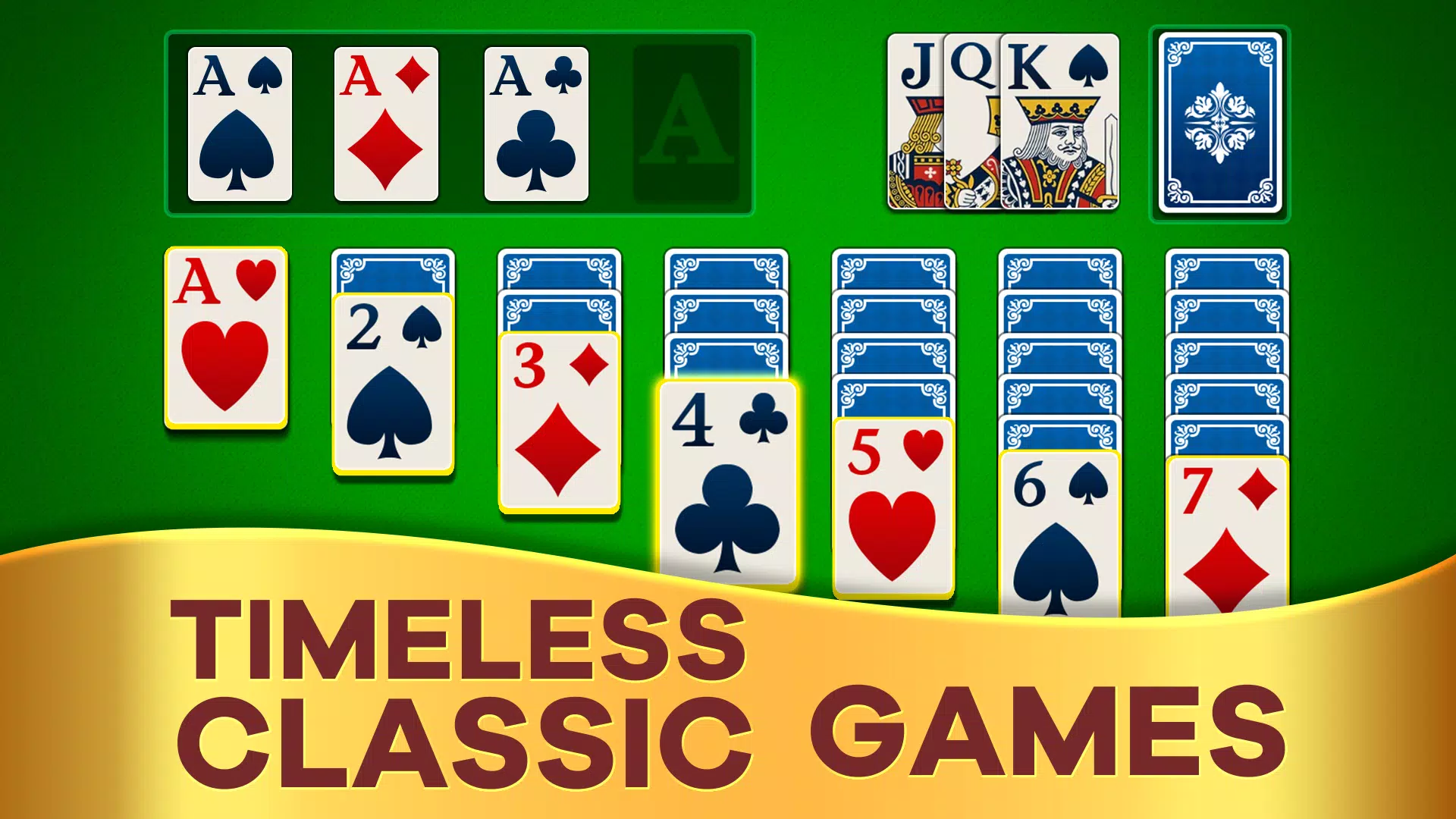 Classic Klondike Solitaire Tangkapan skrin 1