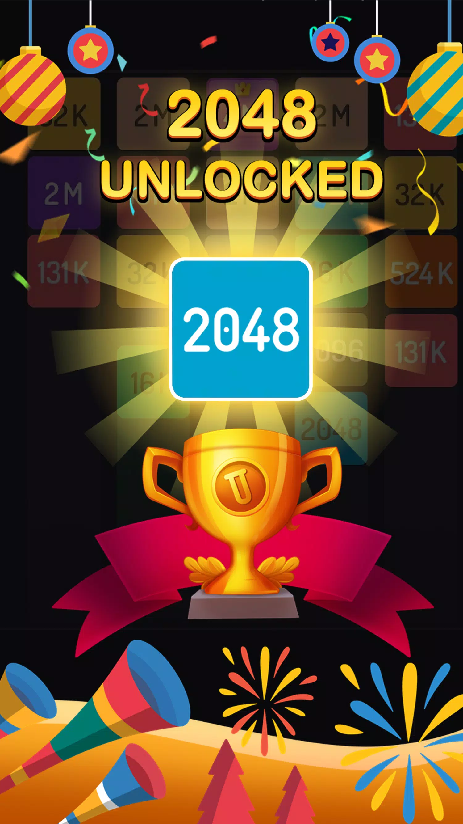 2048 Merge Games - M2 Blocks Screenshot 2