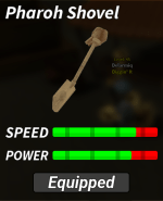Pharoh shovel stats sa mga detektor ng disyerto
