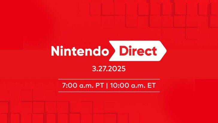 Nintendo Direct Set Mart 2025, Switch 2 etkinliği takip etmek 