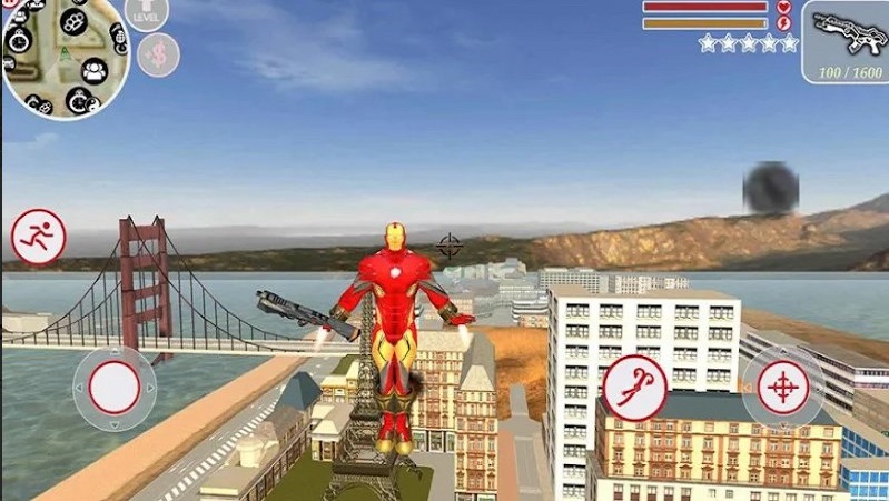 Iron Rope Hero War - Superhero Ảnh chụp màn hình 3