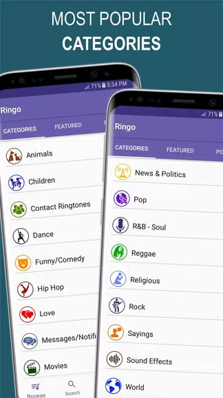 Ringo Ringtones Notifications Ekran Görüntüsü 2