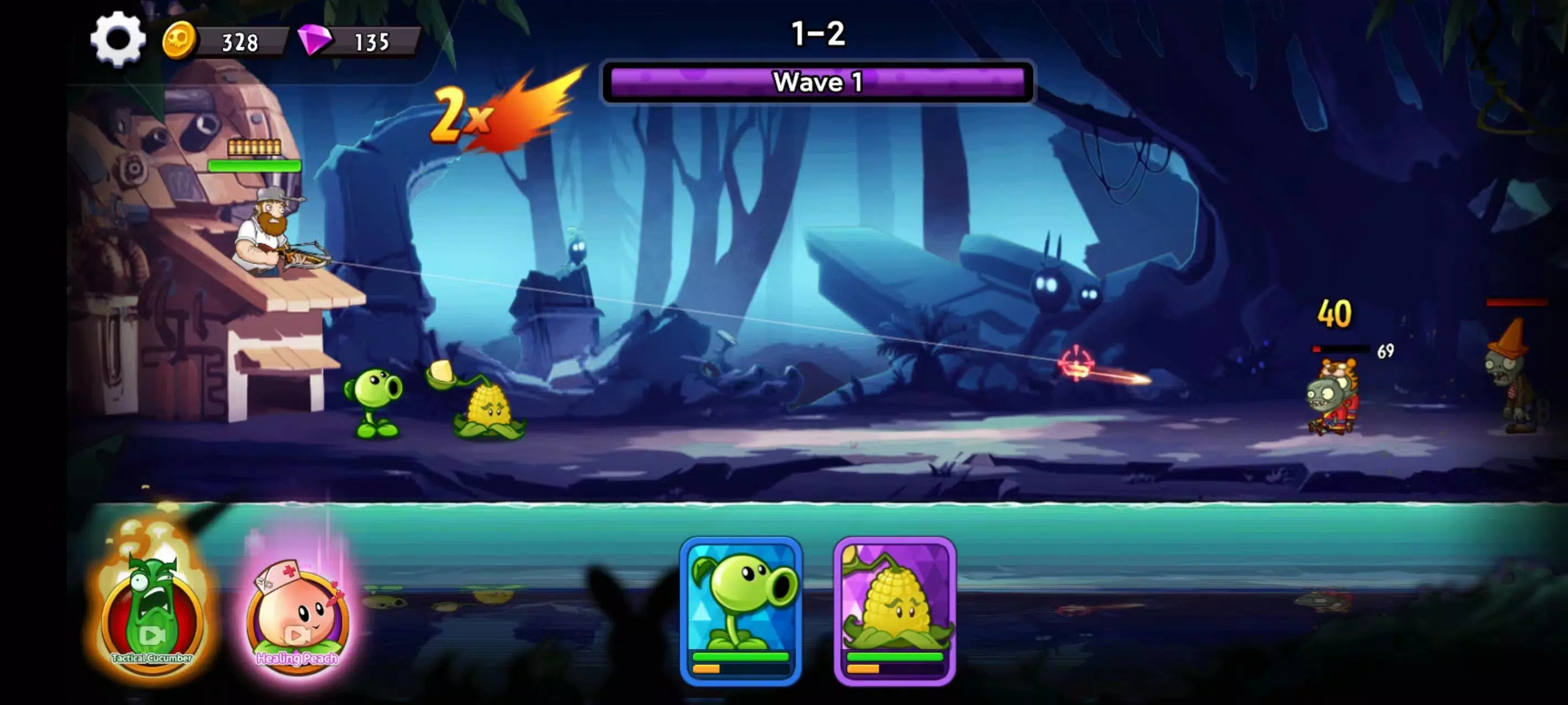 PlantGuardZombies - Peashooter Ekran Görüntüsü 1