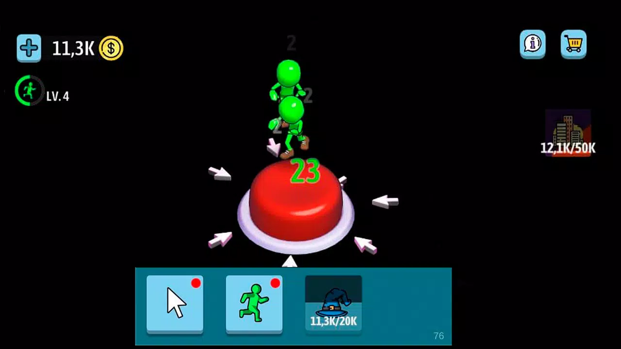 Green button: Авто кликер игра Ảnh chụp màn hình 2