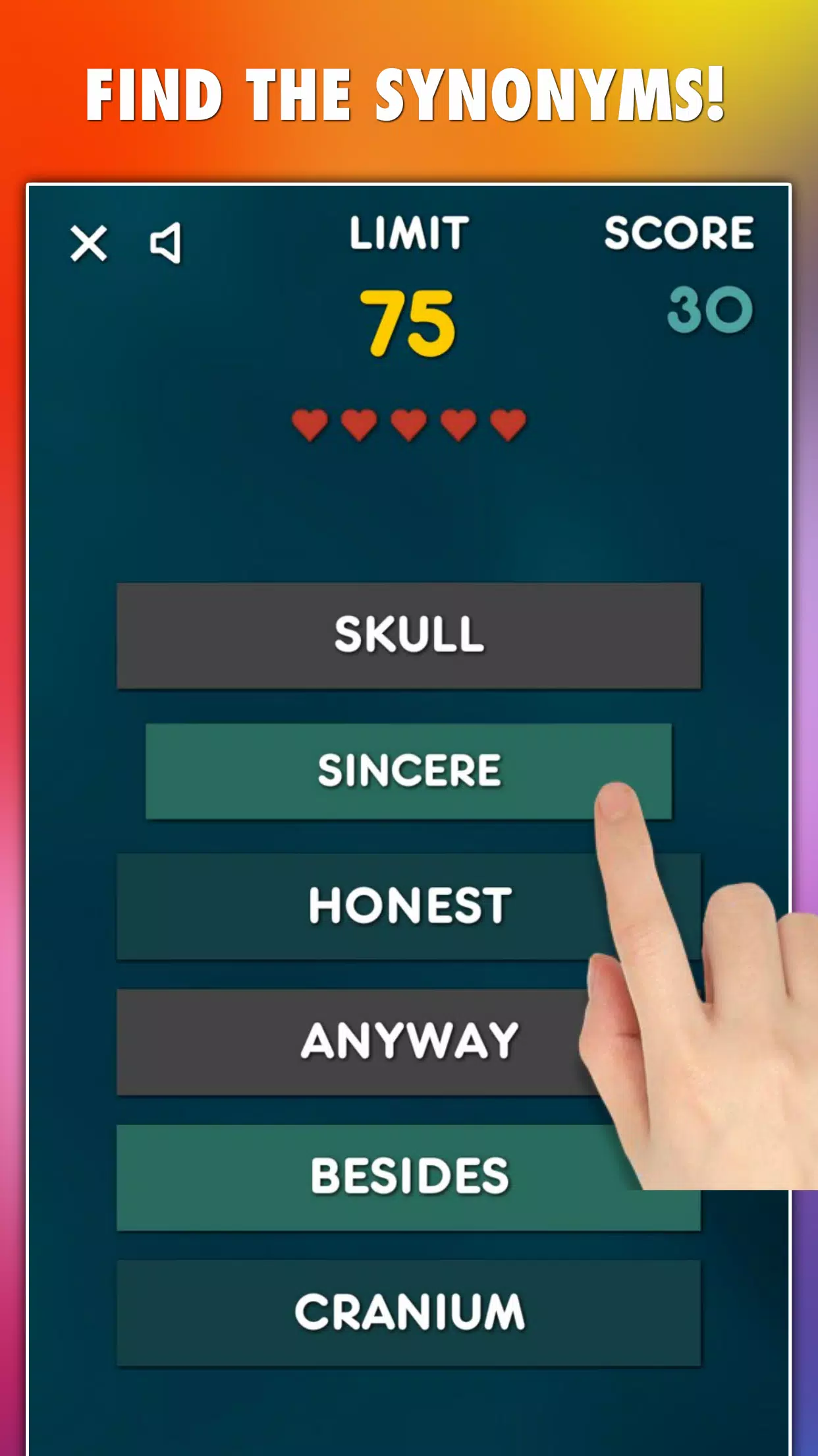 Synonyms Game 스크린샷 4