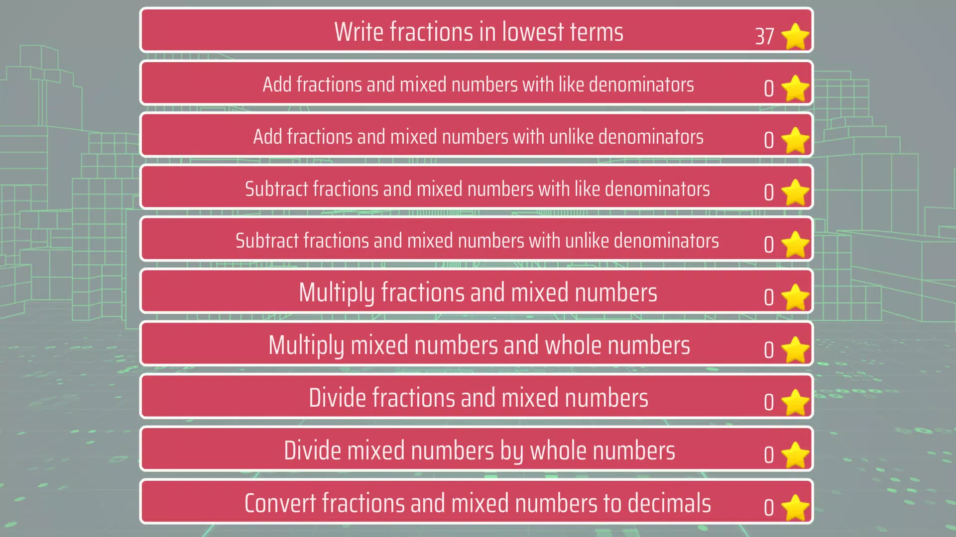 Fractions and mixed numbers Скриншот 1