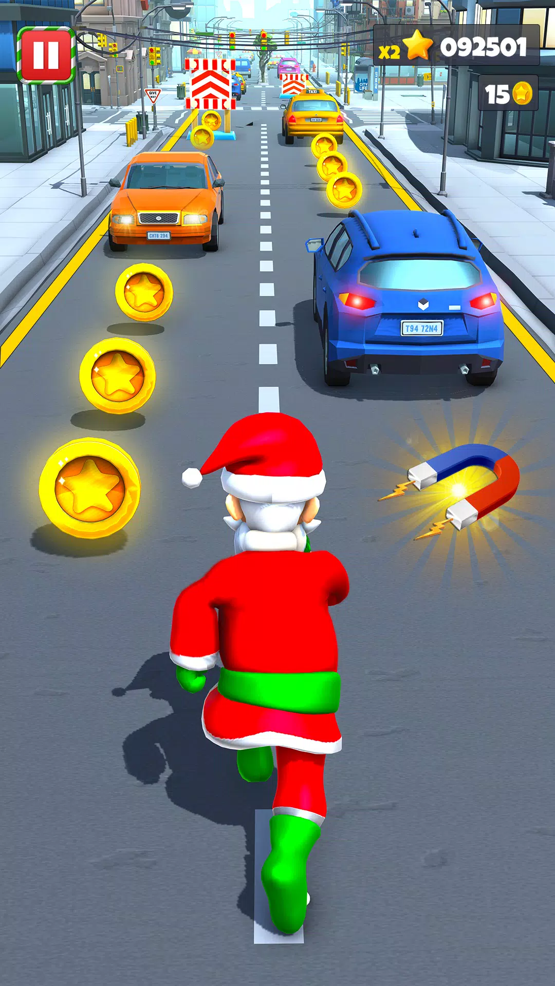 Xmas Santa Surfer Running Game Captura de tela 2