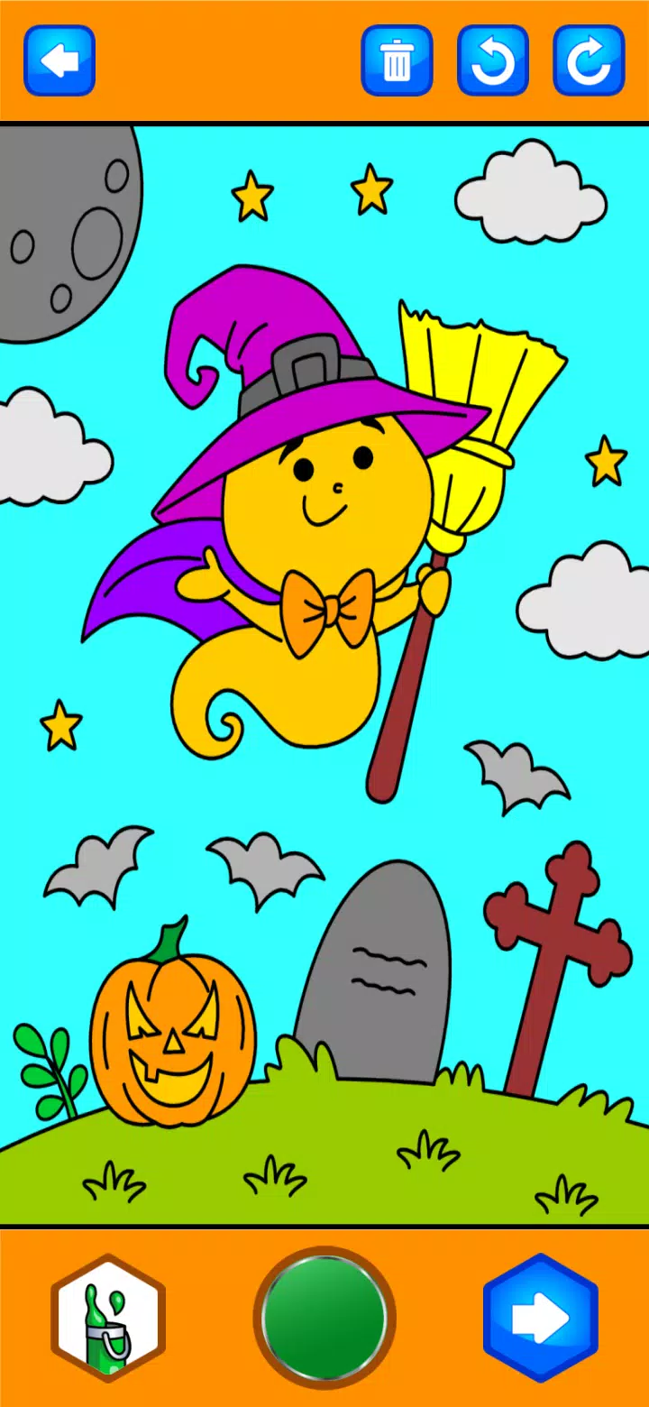 Halloween Coloring Game Schermafbeelding 3