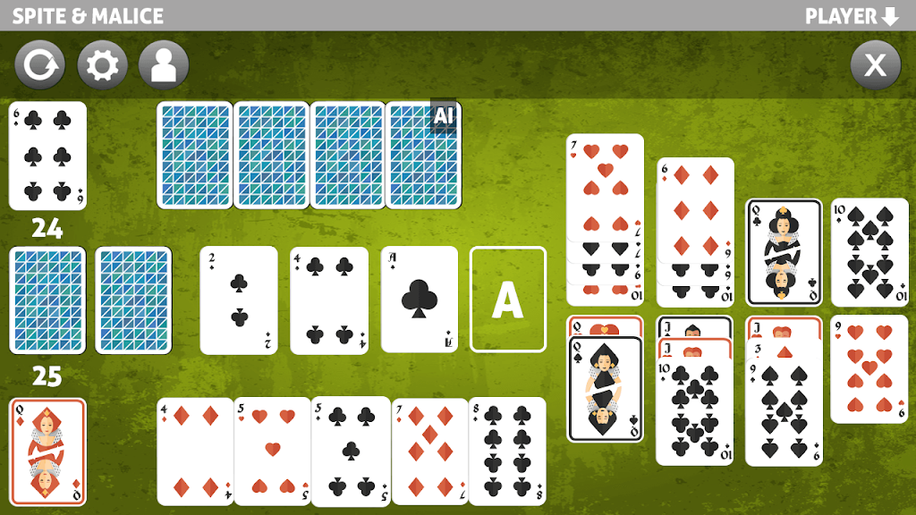 spite and malice card game スクリーンショット 2