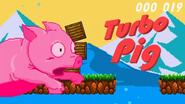 Turbo Pig platformer pixel art Tangkapan skrin 1